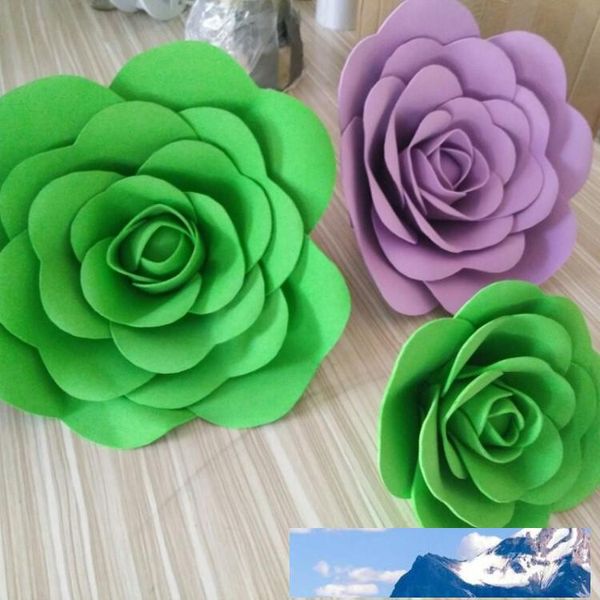 Nouveau 10 cm à 60 cm Dia mariage toile de fond décoration 3d mousse Rose fleur affichage fenêtre mur fleurs ornement livraison gratuite