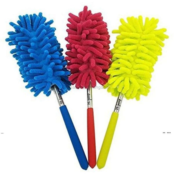 Plumeaux télescopiques en microfibre évolutifs, 10 couleurs, Chenille, brosse de nettoyage de la poussière de bureau, outil de nettoyage de voitures et de maison