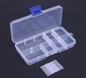 NIEUW 10 COMPARTMENTEN Zakopslagbox Transparant vissen Lure vierkant Viskast lepel Haak Lure Tackle Boxs Fish Accessoire Boxs2222470