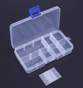 NIEUW 10 COMPARTMENTEN Zakopslagbox Transparante vissen Lure vierkant Viskast lepel Haak Lure Tackle Boxs Fish Accessoire Boxs3587231