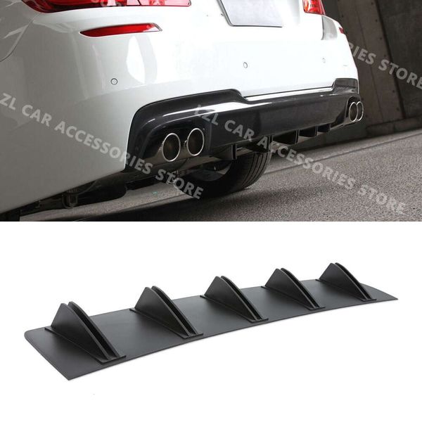 Nouveau 10 ailerons arrière requin châssis aileron Style incurvé pare-chocs lèvre diffuseur pour BMW F30 F31 F80 Spoiler universel voiture pare-chocs arrière lèvre 2 pièces