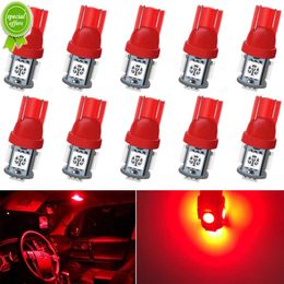 Nouveau 10 pièces T10 W5W LED Signal lumineux 5W5 12V 7000K 5050 5SMD voiture intérieur dôme carte porte coffre ampoules cale côté plaque d'immatriculation lampes