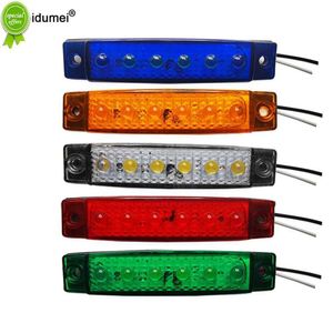 Nouveau 10 pièces camion remorque voyant d'avertissement camion indicateur côté marqueur étanche lumière avec 6 LED 5 couleurs lampe stroboscopique 12V 24V