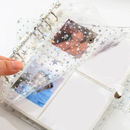 Nuevo 100/200 Pockets Láser Foto Álbum de fotos PVC Photocard Binder Card Suptor Jelly Color Star Álbum para Mini Instax Nombre Tarjeta 3/5 Inchcolor Star Soptor de tarjeta PVC PVC