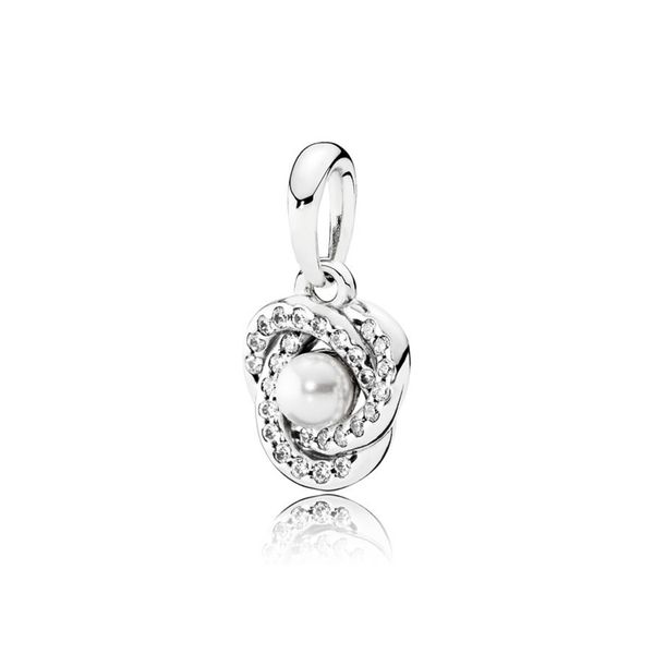 Collier en argent Sterling 100% 925, 1:1, 390401WCP, collier avec nœud d'amour lumineux, Original, bijoux de mariage, à la mode, cadeau pour femmes, nouveauté