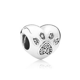 NIEUWE 100% 925 Sterling Zilver 1: 1 Echt Glamoureuze Bear Footprint Kralen Fit DIY Armbanden Originele Dames Sieraden Pan