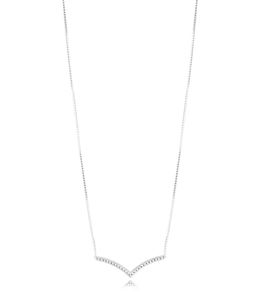 Nieuwe 100 925 Sterling Silver High Quality Early Spring Fash Hope Collier Necklace Fit Original Fashion Jewelry Gift 397802CZ3561962