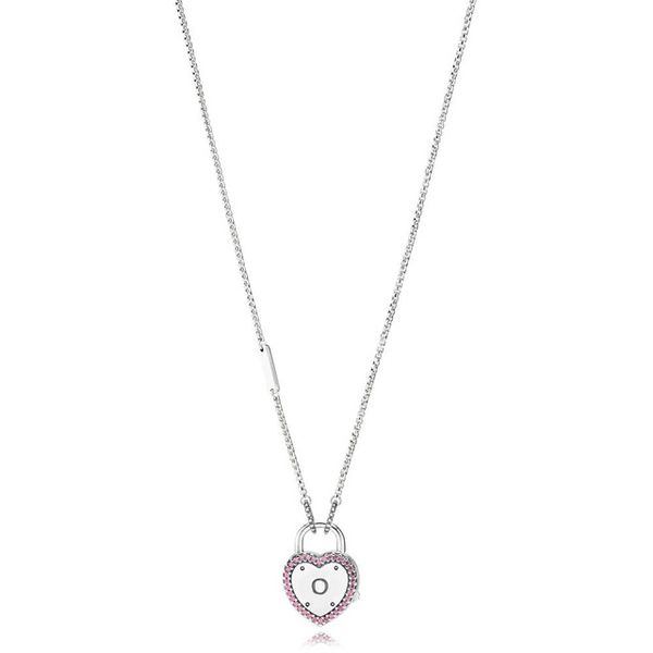 Nuovo 100% argento sterling 925 rotondo a forma di cuore romantico con Clear CZ collana semplice per le donne regalo di gioielli di moda originale sette