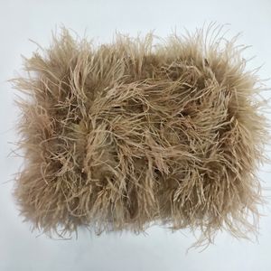 Nouveau 100% naturel cheveux d'autruche soutien-gorge sous-vêtements femmes manteau de fourrure véritable manteau de fourrure d'autruche fourrure mini jupe 201207