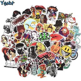 Nieuwe 100 stks Gemengde Stickers voor Skateboard Laptop Home Decor Motorfiets Auto Styling Vinyl Decals Doodle Cool DIY Stickers LJ201019