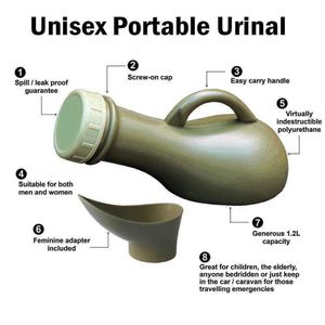 Nieuwe 1000ml Plastic Mobiele Urinoir Wc-hulpfles Uitgaan Reizen Camping Auto Wc Pee Fles Draagbare Urinoirfles Met Een dop