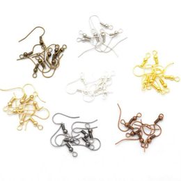 Nuevo 1000 unids / lote Pendientes Hallazgos Pendientes Cierres Ganchos Accesorios DIY Joyería Fabricación Accesorios Gancho de Hierro Joyería Earwire 20x17mm296c