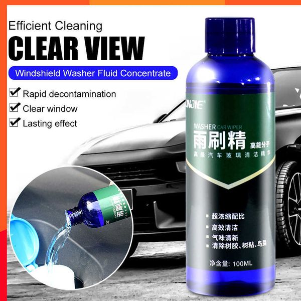 Nouveau liquide de lave-glace de voiture 100 ML 1 40 concentré 1 bouteille pour 4L film d'huile dissolvant de saleté essence verre liquide de nettoyage accessoires