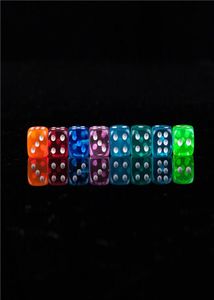 NIEUW 100PCS 1218 mm DICE Transparant kleurenpunt 16 Digitaal automatisch spel KTV DICE ACRYL GAMPING DICES1035756