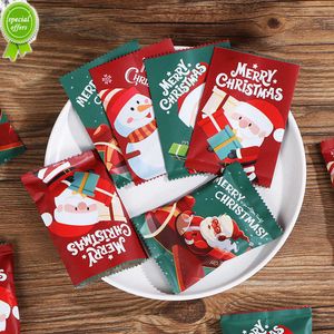 Nouveau 100 Pcs De Noël Hot Seal Cookie Sacs Pour Bonbons À La Main Biscuit Cuisson Emballage De Noël Nouvel An Fête Décoration Enfants Cadeau Faveur