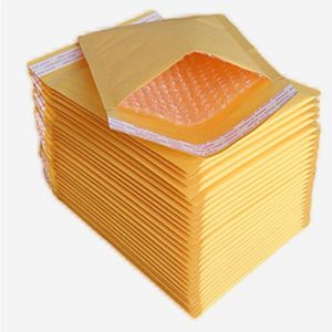 Nouveau 100 pcs/lots sacs de courrier à bulles enveloppes rembourrées emballage sacs d'expédition Kraft bulle sacs d'enveloppe d'expédition 130*110mm Juedo