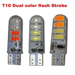 Nouveau 100 pièces T10 W5W 5630 8SMD Led Flash stroboscopique 194 168 LED clignotant ampoule feux de dégagement côté voiture coin parking 12V lumières