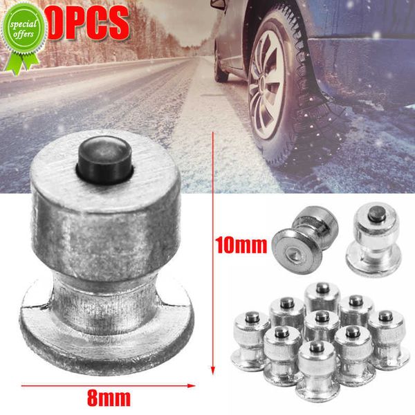 Nouveau 100 pièces cosses de roue d'hiver pneus de voiture goujons 8x10mm vis pointes de neige roue pneu chaînes à neige goujons pour chaussures ATV voiture moto pneu