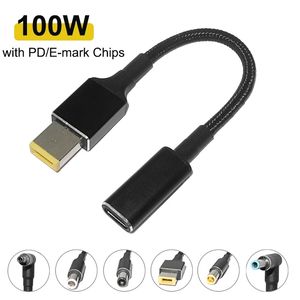 Nuevo Cable de carga rápida de 100W, Cable USB tipo C, adaptador convertidor de enchufe macho hembra para lenovo Hp