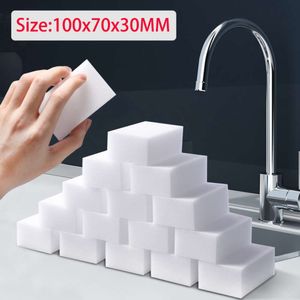 Nuevo Esponja de melamina de 100x70x30mm, Borrador de esponja mágico blanco, esponja de limpieza para cocina, baño, herramientas de limpieza de oficina