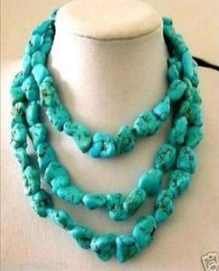 Nouveau collier irrégulier turquoise 1014 mm Turquie 3203903950 273i7413989