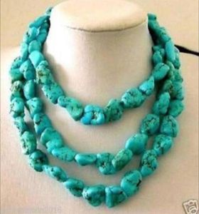 Nieuw 1014 mm Turkije Turquoise onregelmatige ketting 3203903950 273I2764014