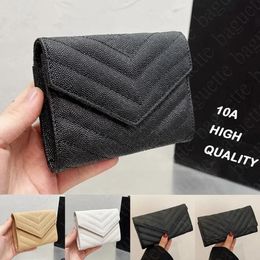 Nieuwe 10a Designer Wallet Famous Portes Women Purse Turn Fashion Bag Flap Handtassen Lady Coin Wallets Clutch Casual Envelope Classic Cardholder Tassen met doos 12 uur verzending