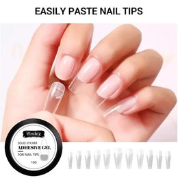 new 10g Solid Tip Gel False Fake Nail Soak Off Base Gel Glue Pose Capsule Tips Adehesive Nail Patch Gel Doesn't Hurt Nailsfor Soak Off Base