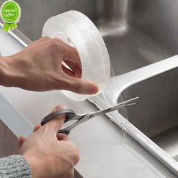 Nueva cinta de fregadero de cocina de 10M, cinta de sellado de baño para ducha de baño, cinta de pvc impermeable, pegatina de pared, cinta de borde de fregadero, cinta Nano