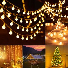 Nouveau 10m USB / batterie Power Ball LED corde Garland étanche étanche à la lampe extérieure de mariage Garden de fées décor de Noël