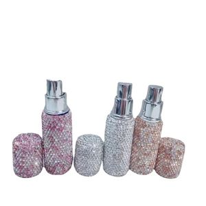 Nieuwe 10 ml draagbare mini diamantglas navulbare parfumflessen spuitpomp lege cosmetische containers verstuiver flessen voor reizen