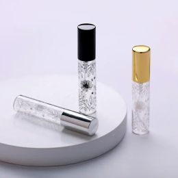 Nueva botella de perfume de vidrio de patrón portátil de 10 ml con atomizador spray vacío cosmético líquido mini botellas recargables de viaje Parfum para recargar botella de spray