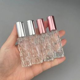 Nuevo contenedor cosmético de biberón de perfume portátil de vidrio de oro rosa de 10 ml