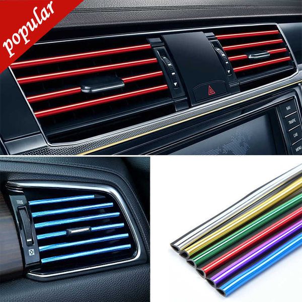 Nouveau 10 pièces 20 cm voiture climatiseur sortie décorative U forme moulage bandes de garniture Auto voiture porte garde bord coin protecteur intérieur