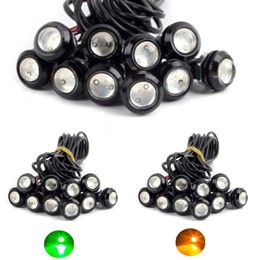 Nuevas lámparas de ojo de águila LED de 10pcs 2pcs 18 mm 23 mm DRL Daytime Running Light Lights Lights para motociclo de automóvil 12V