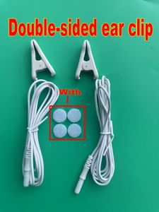 Nouveau 10 pièces 5 paires d'électrodes de pince d'oreille Double face avec coussinets en feutre pour unité Healy Tens accessoires EMS