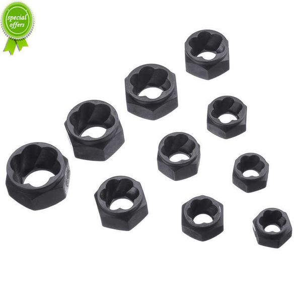 Nouveau 10 pièces 9-19mm boulons endommagés lents écrous en acier à haute teneur en carbone spirale inversée coupe conique extracteur moyeu de voiture vis polyvalentes