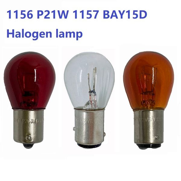 Nouveau 10 pièces BAY15D 1157 1156 P21/5W BA15S S25 12V voiture verre clair lampe frein queue ampoule voiture indicateur halogène stop lampe frein ampoules 12v