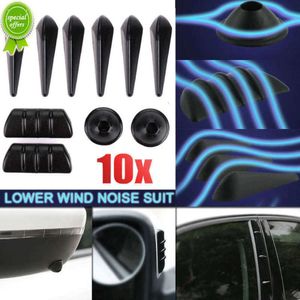 Nouveau 10 pièces déflecteur de voiture Spoiler autocollant réduction du bruit du vent rectifiant les moulures de style bandes de carénage accessoires de carrosserie automobile