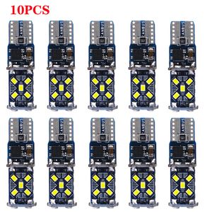 NIEUW 10PCS DC 9-28V CANBUS W5W Autolichtklaring T10 2016 15SMD LED NO FOUT BLIMBS Signaal 194 Wit ijsblauw rood Amber Pink