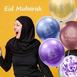 Nuevos 10 unids/lote de globos de látex de confeti Eid Mubarak globos para Ramadán Mubarak musulmán islámico fiesta DIY suministros de decoración