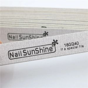 Nouveaux fichiers à ongles 10pcs / lots Broson Buffing Buffing Grit Sand Fing Nail Art Accessories Professional Grey Sanding Nail Files pour la manucure pour les fichiers de ponçage gris