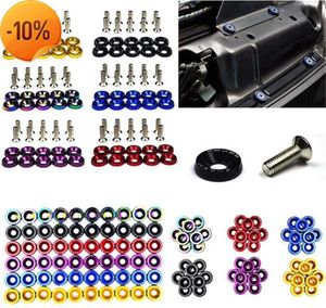 Cargador de automóvil 10 UNIDS M6 JDM Sujetadores hexagonales modificados para automóvil Arandela de guardabarros Parachoques Tornillos cóncavos del motor Arandela de guardabarros Pernos de placa de matrícula Estilo de automóvil