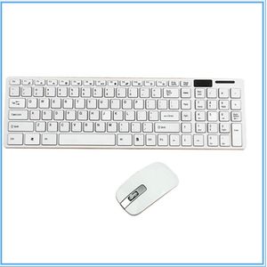 10 pièces mini kit clavier et souris sans fil ultra mince 2 4ghz pour ordinateur de bureau ordinateur portable option noir et blanc avec emballage de vente au détail