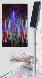 NOUVEAU 10 pièces multicolore énergie solaire météore douche pluie Tubes 7 V LED chaîne de noël lumières fête de mariage jardin décoration extérieure 2848620