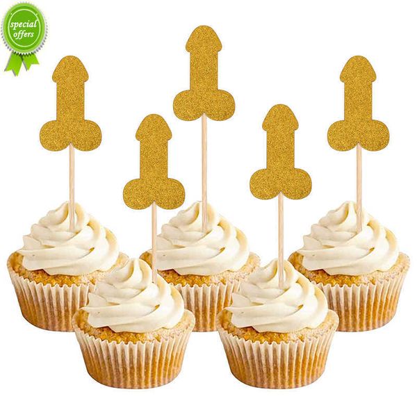 10 Uds. De adornos para tartas con forma de pene, despedida de soltera, fiesta, pene desnudo, suministros para cupcakes, decoraciones para bodas, despedidas de soltera