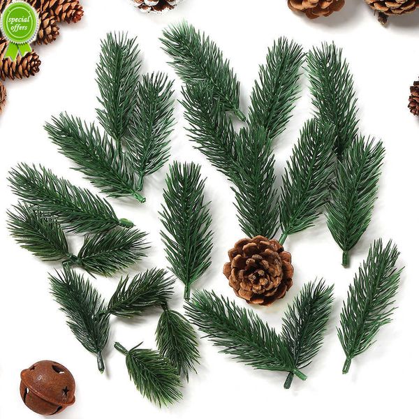 Nouveau 10 pcs Branches De Pin Artificielle Faux Plante Artificielle Fleur Branche Décoration De Fête De Noël DIY Accessoires Bouquet Cadeau Boîte