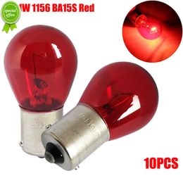 NIEUW 10PCS PY21W 1156 BA15S RODE auto Auto scooter indicator Break Parkeren Draai de gloeilamp lamp Halogeenlamp 12V omkering licht