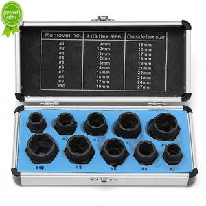 Nouveau 10 pièces/ensemble boulons endommagés écrous écrous noirs vis extracteur outils de retrait ensemble Kit d'outils de filetage moyeu de voiture vis polyvalente