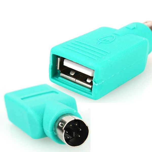 Freeshipping Nuevo 10 Unids USB Hembra a PS2 PS/2 Adaptador Macho Para Convertidor Teclado Ratón Ratones Soporte Gota al por mayor